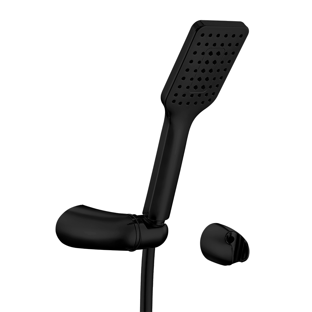 Tiera Hand Shower Set Matt Black 1 Functions Regen